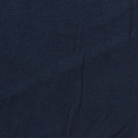 Cotton Stretch Rib Knit Fabric, 215 gsm, 170 cm — Navy