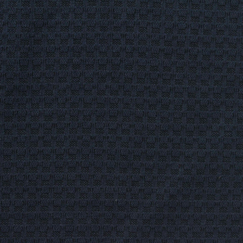 Plaid Cotton Nylon Stretch Jersey Knit Fabric, 175 gsm, 118 cm — Navy