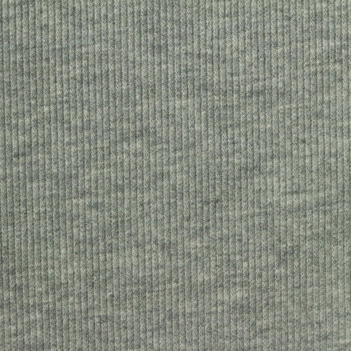 Heathered Grey Marl Rib Knit, Polyester, 302 gsm
