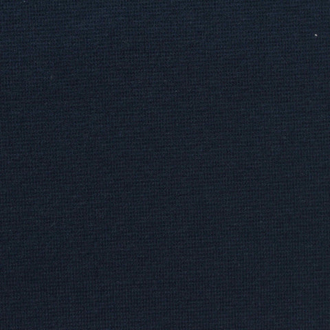 Cotton Polyester Stretch Rib Knit Fabric, 340 gsm, 184 cm — Navy