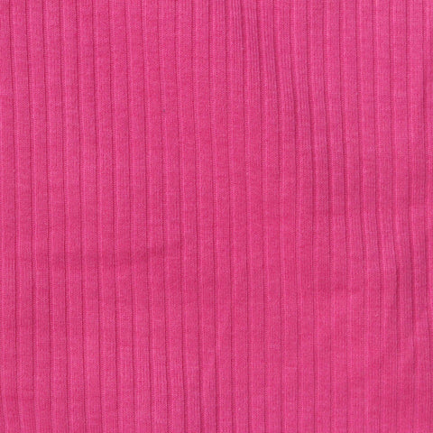 Modal Cotton Stretch Rib Knit Fabric, 180 gsm, 142 cm — Pink