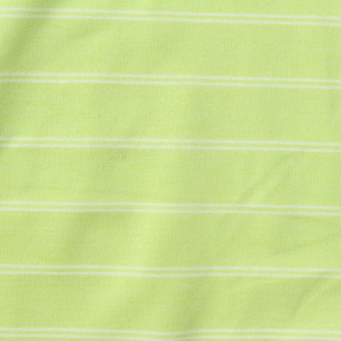 Lime Horizontal-Stripe Jersey Knit, Polyester