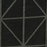 Dark Grey Geometric-Grid Interlock Knit, Poly-Cotton