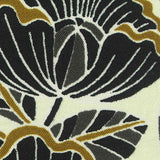 Black Floral Milk Silk Knit, Polyester — texture