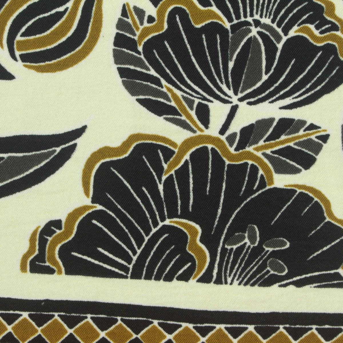 Black Floral Milk Silk Knit, Polyester