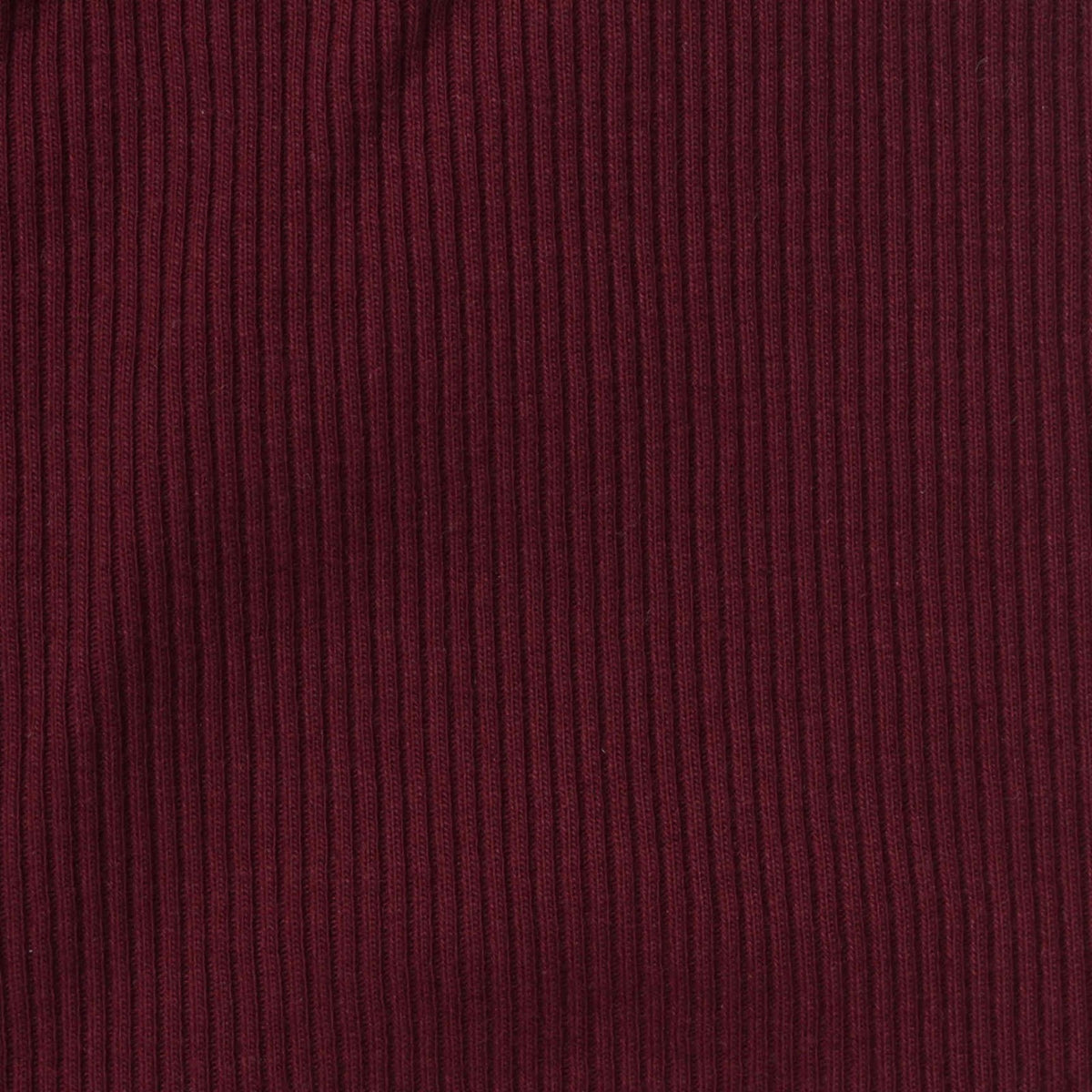 Cotton Polyester Stretch Rib Knit Fabric, 320 gsm, 145 cm — Red