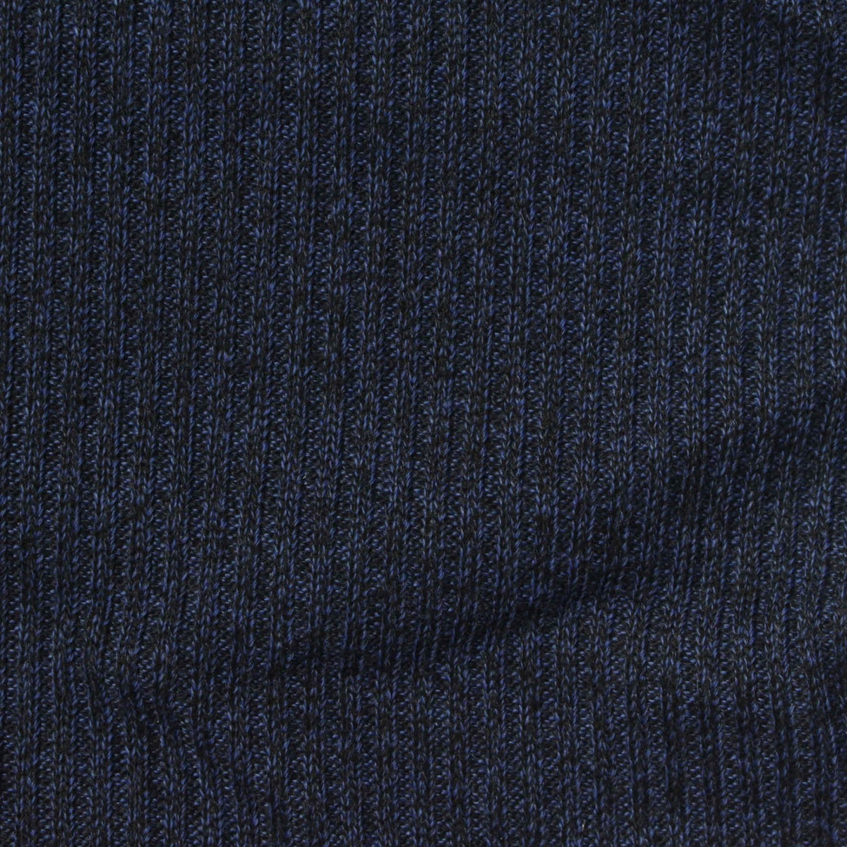 Dark Blue Marl Rib Knit, Polyester, 380 gsm