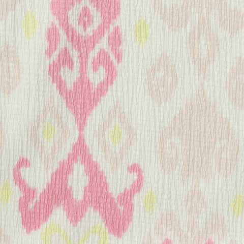 Jacquard Polyester Stretch Crepe Fabric, 145 gsm — White