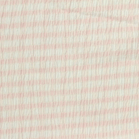 Pink Horizontal-Stripe Crepe, Polyester