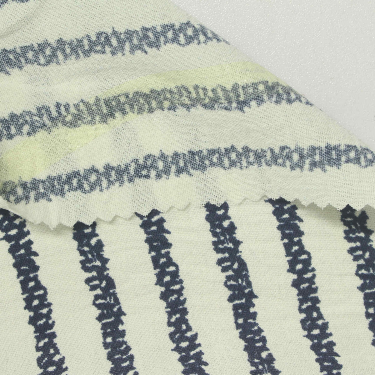 Dark Blue Stripes Rib Knit, Polyester, 150 gsm