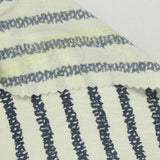Dark Blue Stripes Rib Knit, Polyester