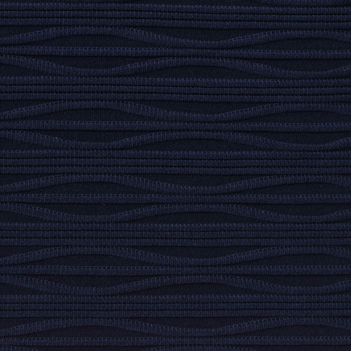 Navy Horizontal-Line Jersey Knit, Polyester