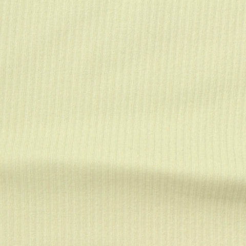 Viscose Polyester Stretch Rib Knit Fabric, 300 gsm, 155 cm — Yellow