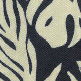 Cream Tropical-Leaf Piqué Knit, Viscose-Nylon — texture