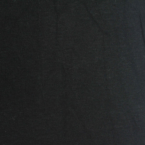 Viscose Stretch Rib Knit Fabric, 178 gsm, 177 cm — Black