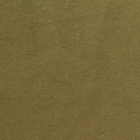 Brushed Polyester Cotton Rib Knit Fabric, 300 gsm, 166 cm — Khaki
