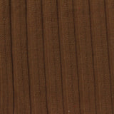 Jacquard Cotton Stretch Rib Knit Fabric, 216 gsm, 120 cm — Brown