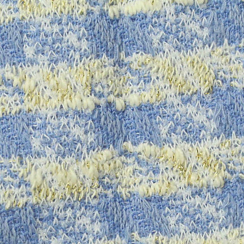 Light Blue Stripes Bouclé, Poly-Cotton