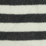 Black Horizontal-Stripe Jersey Knit, Polyester
