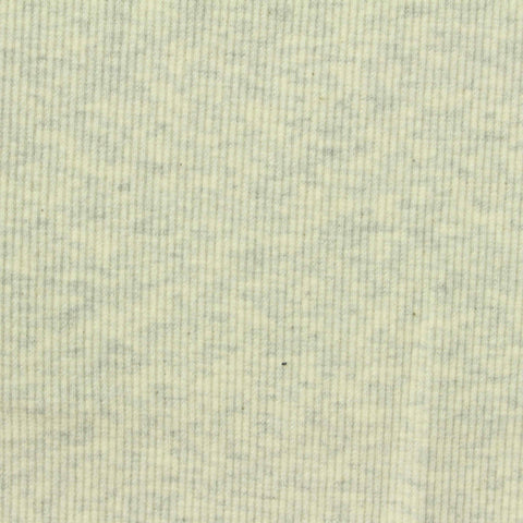 Light Grey Marl Rib Knit, Cotton, 315 gsm