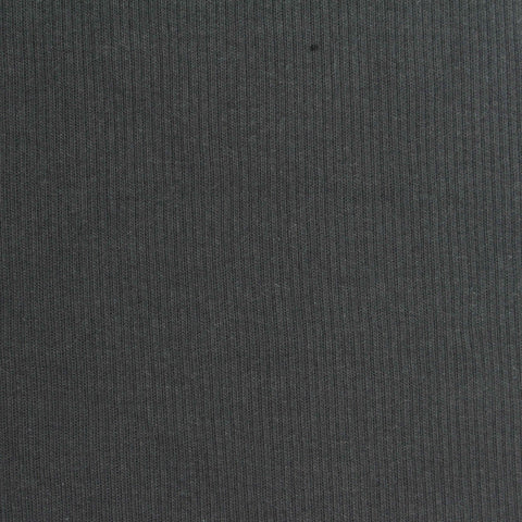 Cotton Stretch Rib Knit Fabric, 195 gsm, 130 cm — Grey