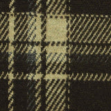 Dark Brown Plaid Interlock Knit, Poly-Viscose — texture