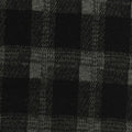 Black Plaid Interlock Knit, Poly-Viscose, 322 gsm