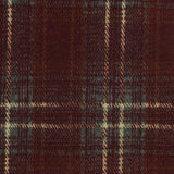 Burgundy Plaid Interlock Knit, Poly-Viscose