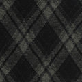 Dark Grey Diagonal-Plaid Interlock Knit, Poly-Viscose