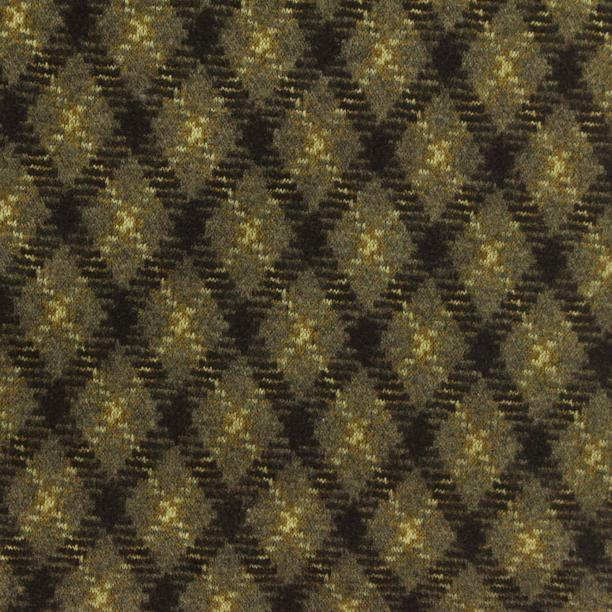 Dark Brown Houndstooth Interlock Knit, Polyester