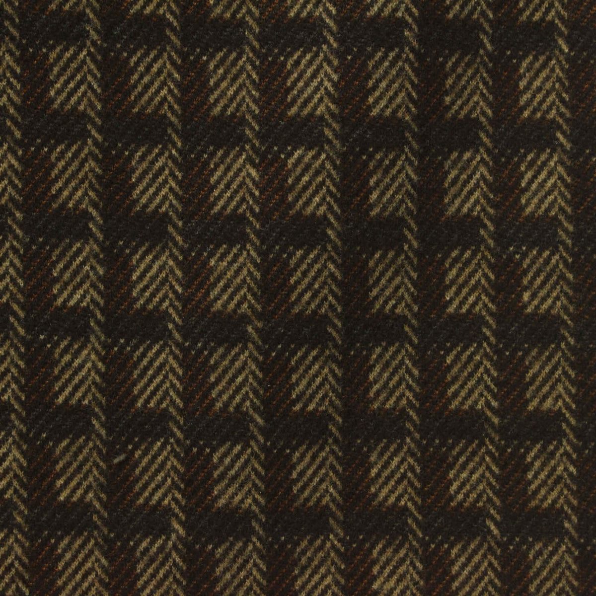 Dark Brown Herringbone Interlock Knit, Polyester