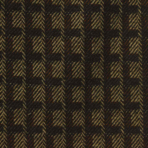 Dark Brown Herringbone Interlock Knit, Polyester