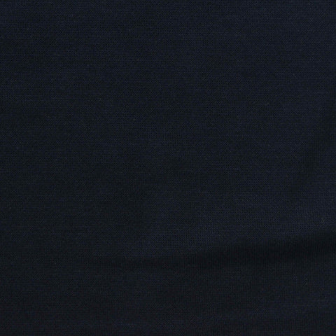 Cotton Polyester Stretch Piqué Knit Fabric, 210 gsm, 175 cm — Navy