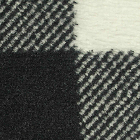 Black Check Fleece, Polyester