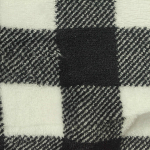Black Check Fleece, Polyester