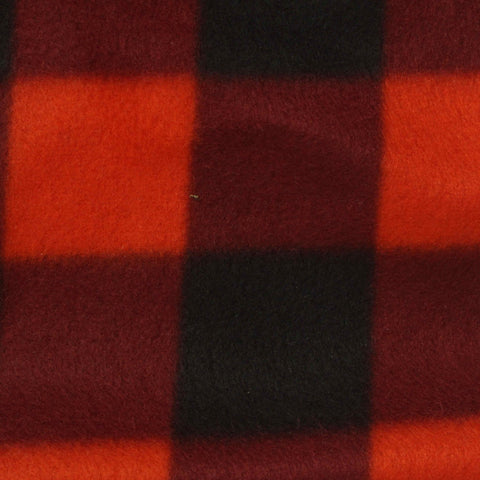 Red Check Interlock Knit, Polyester