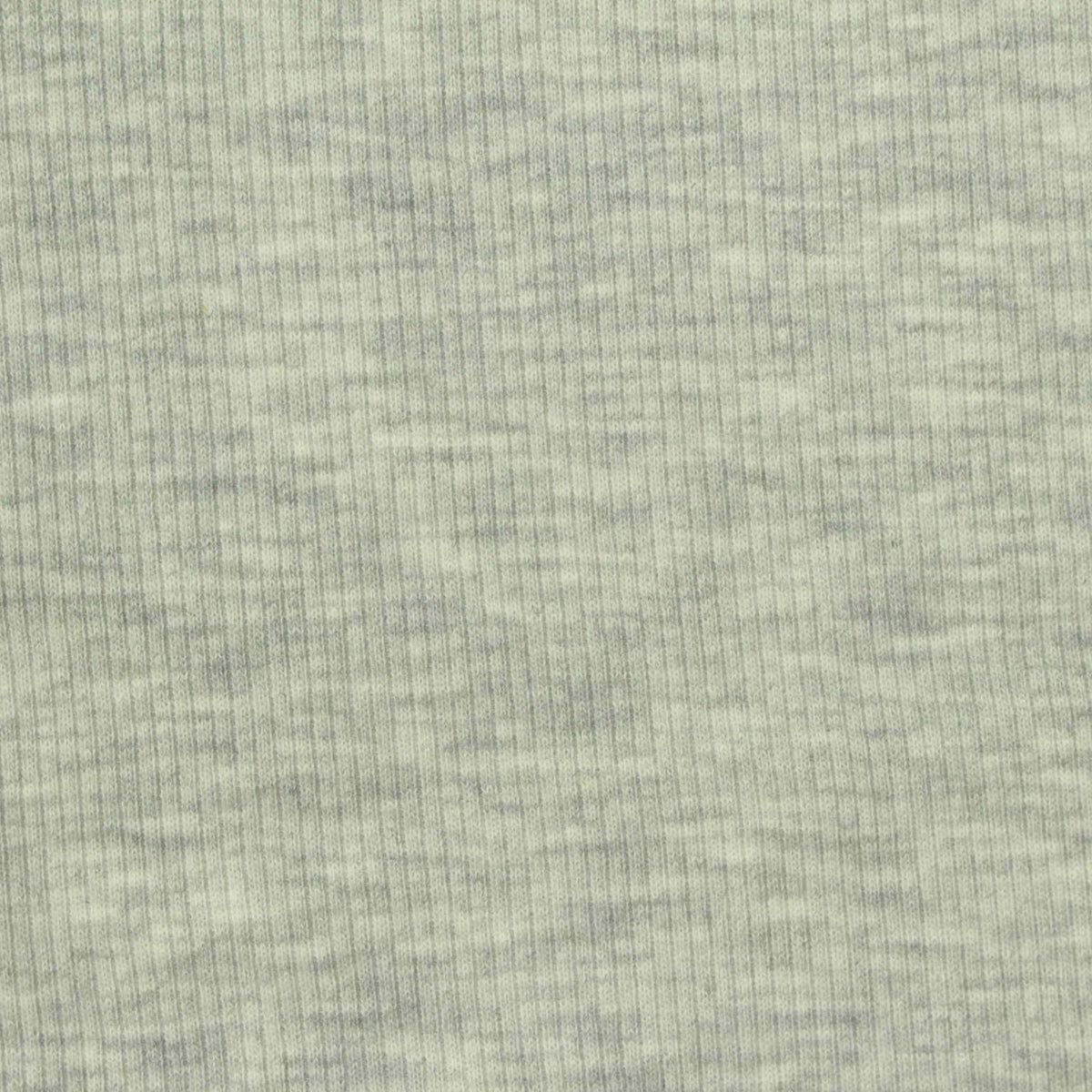 Light Grey Heathered-Marl Rib Knit, Cotton-Poly, 160 gsm