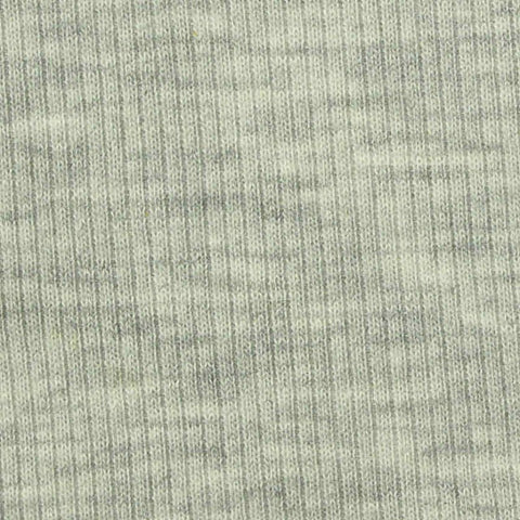 Light Grey Heathered-Marl Rib Knit, Cotton-Poly, 160 gsm