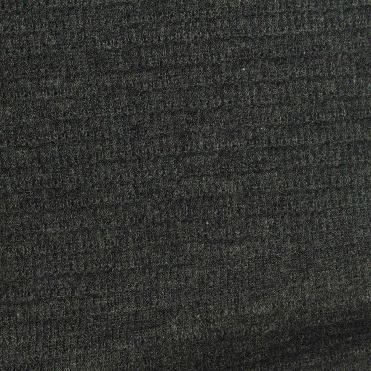 Dark Grey Marl Rib Knit, Cotton-Poly, 205 gsm