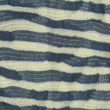 Cream Horizontal-Stripe Interlock Knit, Poly-Cotton — texture