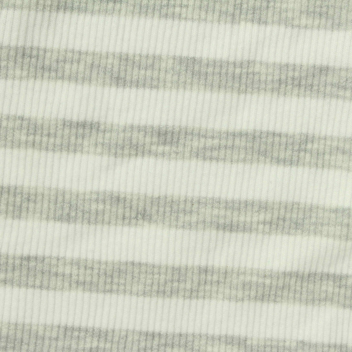 Light Grey Stripes Rib Knit, Cotton-Poly