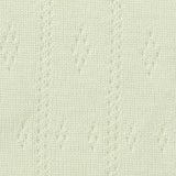 Cream Small-Diamond Pointelle Knit, Poly-Viscose — texture