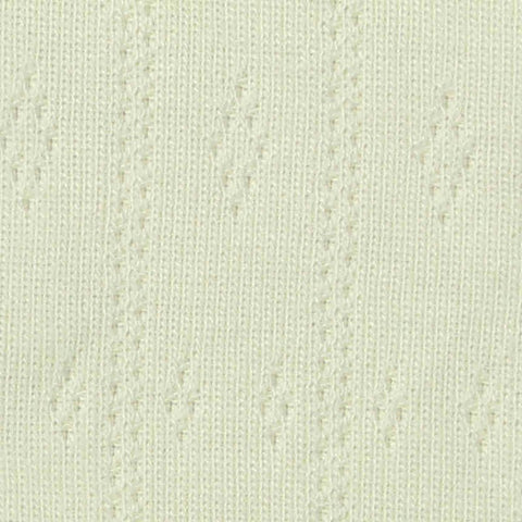 Cream Small-Diamond Pointelle Knit, Poly-Viscose