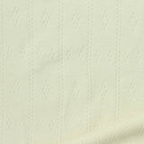 Cream Small-Diamond Pointelle Knit, Poly-Viscose