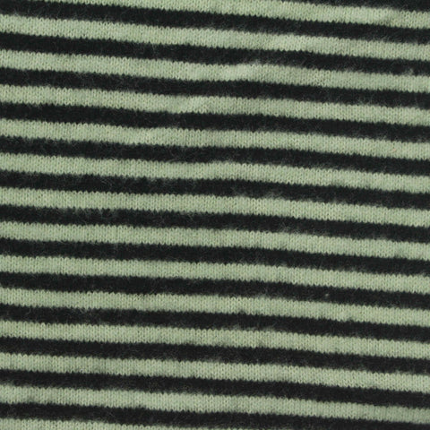 Black Horizontal-Stripe Chunky Knit, Poly-Viscose, 230 gsm, 155 cm