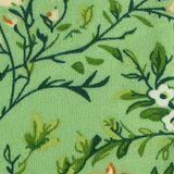 White Fine-Floral Milk Silk Knit, Polyester — texture