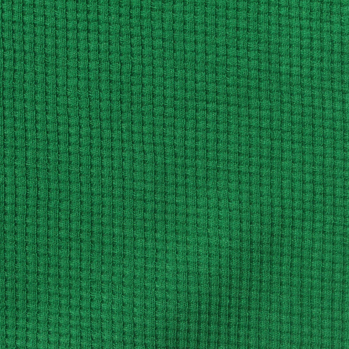 Cotton Polyester Waffle Knit Fabric, 265 gsm, 180 cm — Green