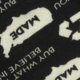 Printed Modal Cotton Stretch Jersey Knit Fabric, 165 gsm, 180 cm — Black — texture