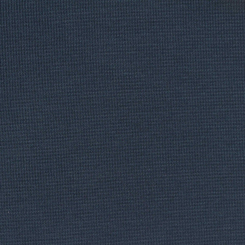 Cotton Stretch Interlock Knit Fabric, 410 gsm, 155 cm — Navy