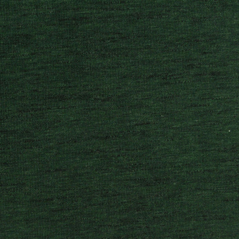 Dark Green Heather Jersey Knit, Cotton-Poly